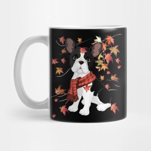 Maple Dog Leaf Fall Hello Autumn Funny French Bulldog Lover Mug